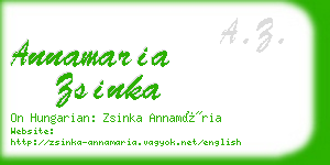 annamaria zsinka business card